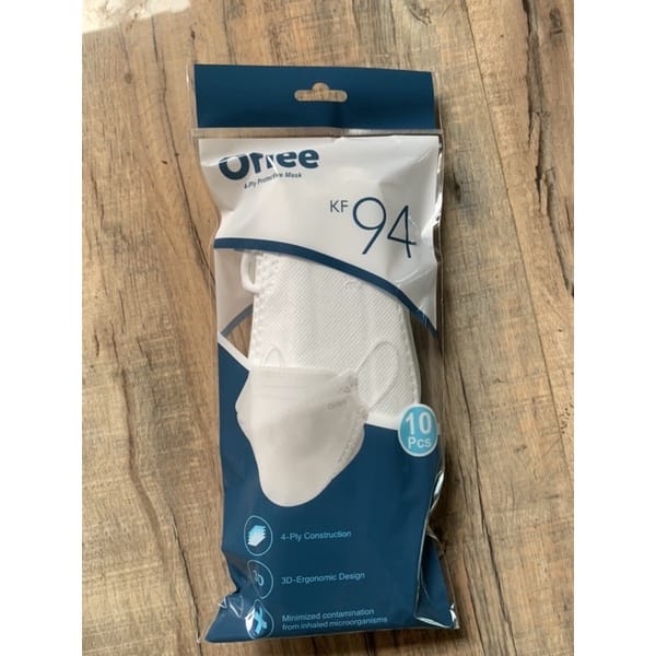 Orlee Mask-Masker KF94 4ply Warna Hitam/Putih Kemenkes