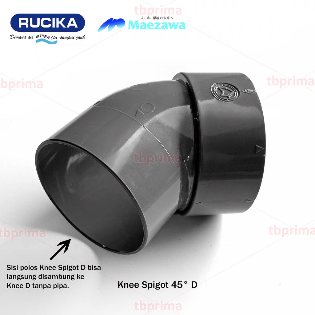 Knee Elbow Spigot 45 Derajat 3” D RUCIKA ( Special Fitting )