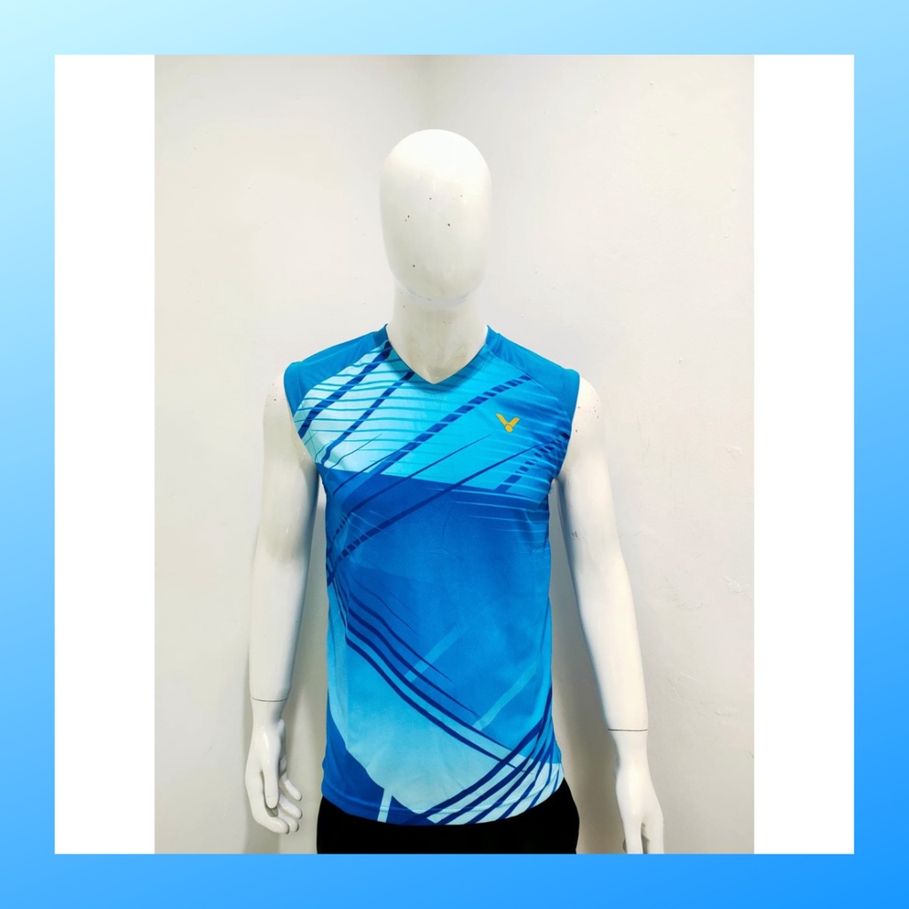 Kaos bulutangkis pria baju badminton singlet olahraga jersy wanita dewasa tshirt outfit seragam kostum jersey custom casual print suit pakaian jarsey oblong apparel sport jersi sudirman thomas uber cup bulu tangkis V142 turqis polos