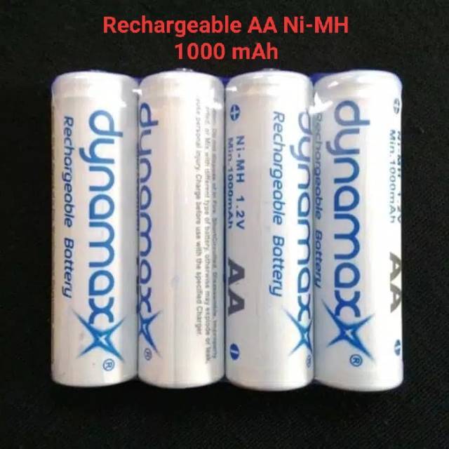 Dynamax AA / Monster AA Rechanger Ni-MH Baterai A2 1.2v min1000mAh