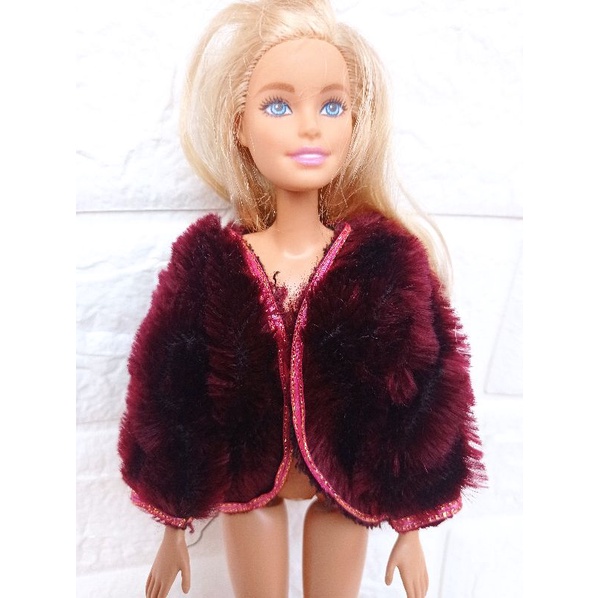 Jaket Barbie Bulu Korea (tidak termasuk boneka barbie)