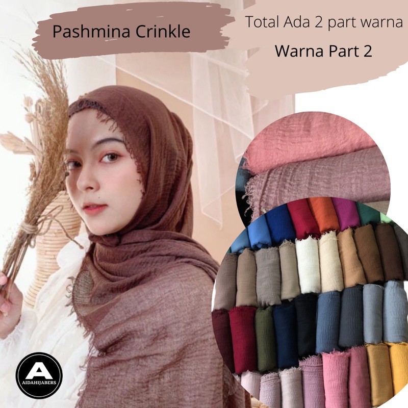 PASHMINA CRINKLE LAVANYA BY AZZARA COTTON RAWIS SHAWL 90 x 180 KUSUT HIJAB NEGRO HARGA GROSIR