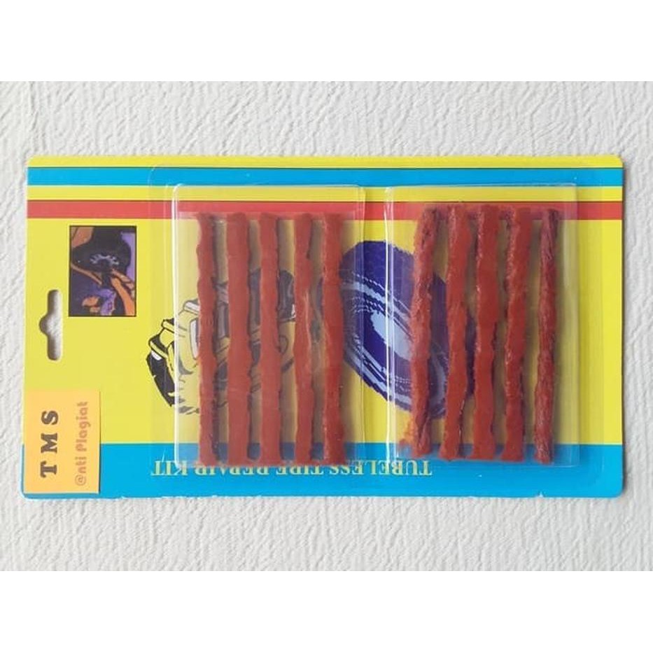 Jual Karet Cacing Tambal Ban Tubeless Tubles Cubles Kemasan Kertas 10 Stik