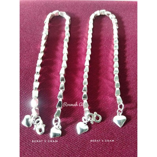 Gelang padi perak asli Series 2 Gelang Tangan Perak Gelang  Perak Asli