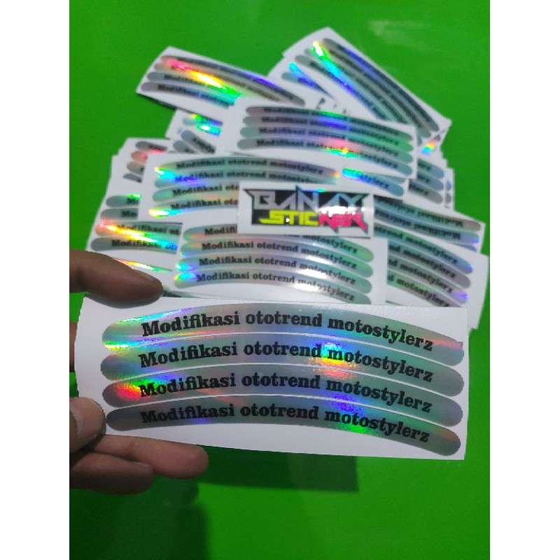 STICKER VELG MODIFIKASI OTOTREND MOTOSTYLERZ HOLO