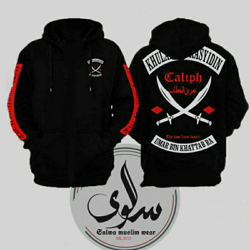 JAKET TAUHID  KHALID BIN WALID JAKET TAUHID UMAR BIN KHATTAB KHULAFAUR RASYIDIN