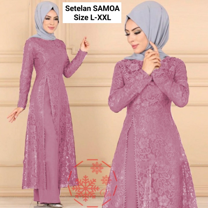 ST SAMOA JUMBO XXL Setelan Busana muslim wanita Baju Celana muslimah modis