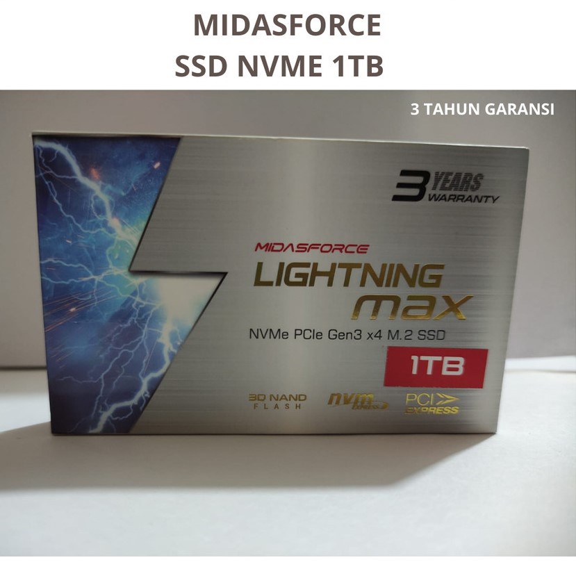 NVME 1TB MIDASFORCE PCIe Gen3 x4 SSD M2 NVME 1TB