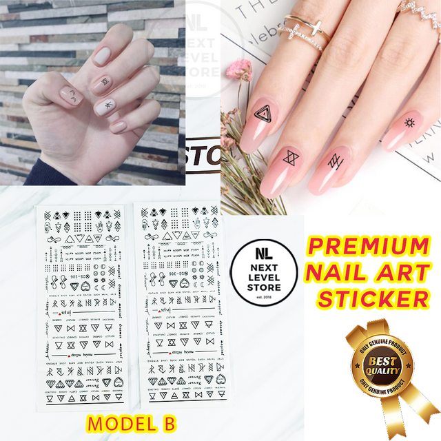 Nail Art Sticker Stiker Kuku Premium Japanese 3D by Cavella - Model B