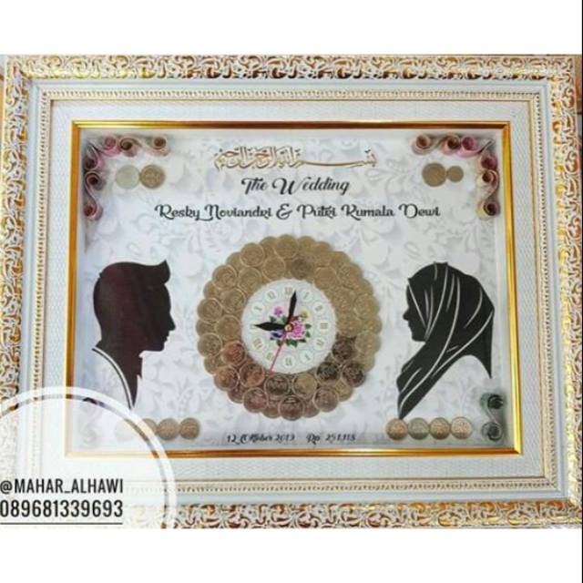 Mahar siluet jam koin