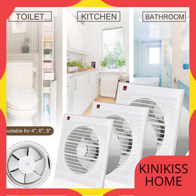 Kipas Pembuangan 4inch 6 Inch 8 Inch Waterproof Mute Bathroom Extractor Exhaust Fan Window For Shopee Indonesia