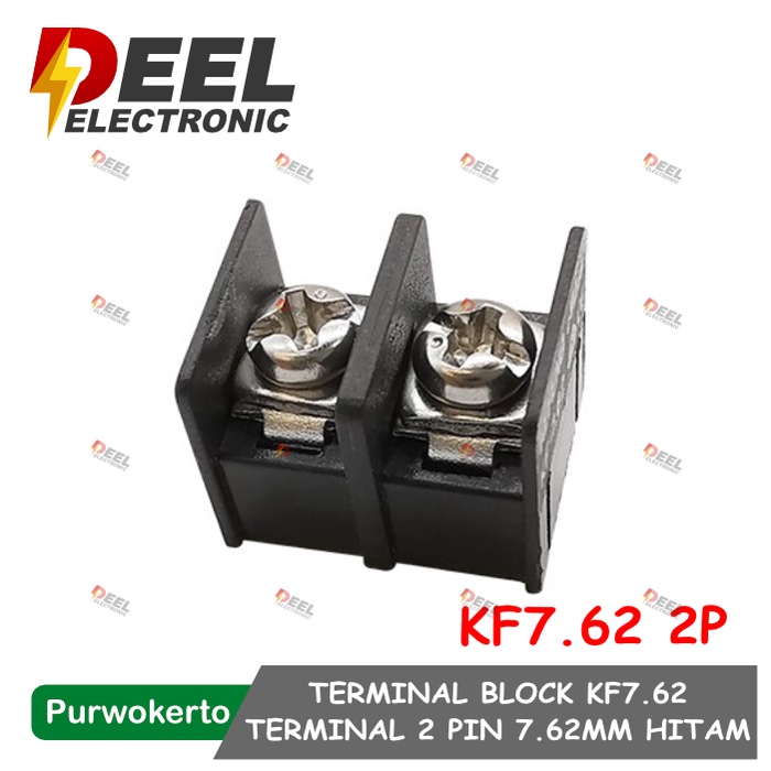 TERMINAL BLOCK KF7.62 2PIN HITAM PCB CONNECTOR BLOCK 2P 7.62MM BLACK