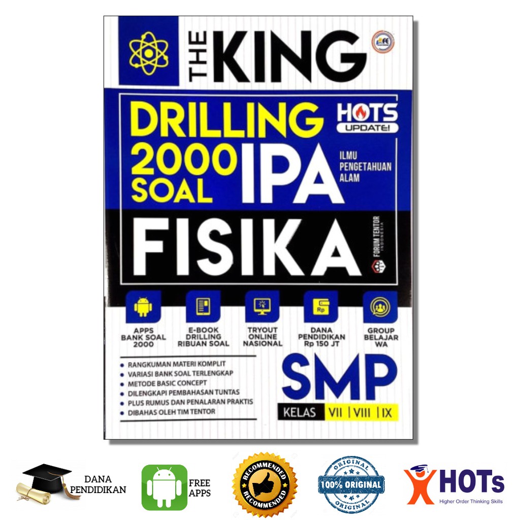 The King Drilling 2000 Soal IPA Fisika SMP Kelas VII, VIII, IX HOTS Bank Soal Fisika SMP