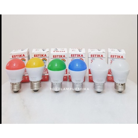 Lampu Bohlam Led Warna Estika Murah