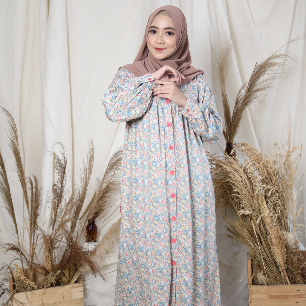 RILLEY Kaleena Baju Gamis Home Dress Syari Muslim Wanita RILLEY Kaleena Baju Gamis Home Dress Syari Muslim Wanita