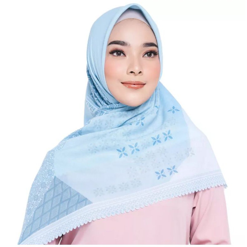 ZM Zaskia Mecca Toraja Ice Blue Hijab Segiempat