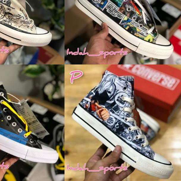 ♬ Sepatu Converse 70s All Star X Midnight Studios Black High Sneakers Casual Pria Wanita Premium BNI