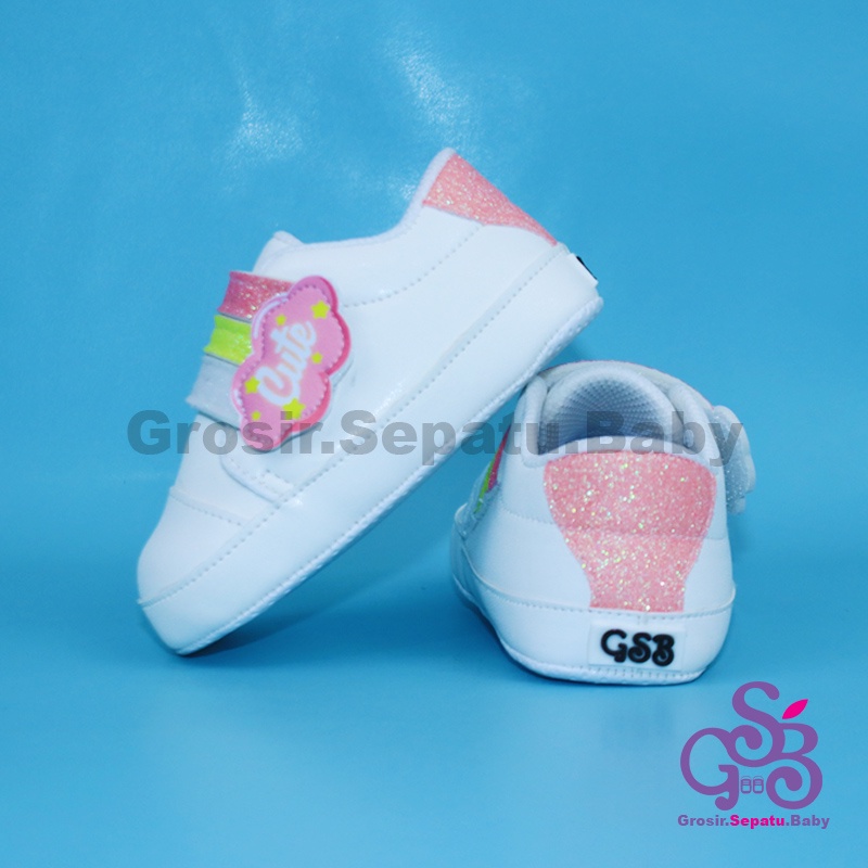 prewalker sepatu bayi perempuan umur 2 - 14 bulan model Cute Rainbow