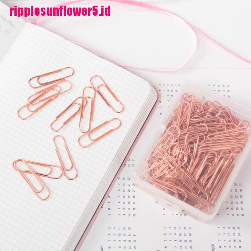 120pcs Pembatas Buku Bahan Metal Warna Rose Gold