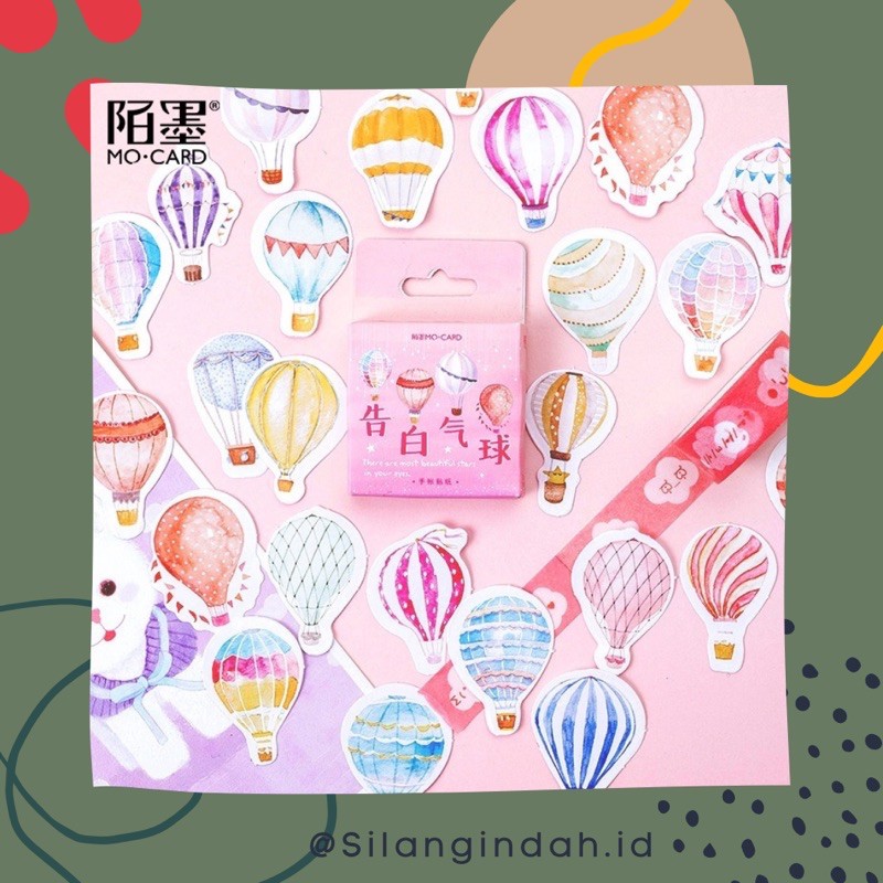 

Silangindah.id 46pcs Sticker bentuk balon untuk dekorasi/Scrapbook/DIY