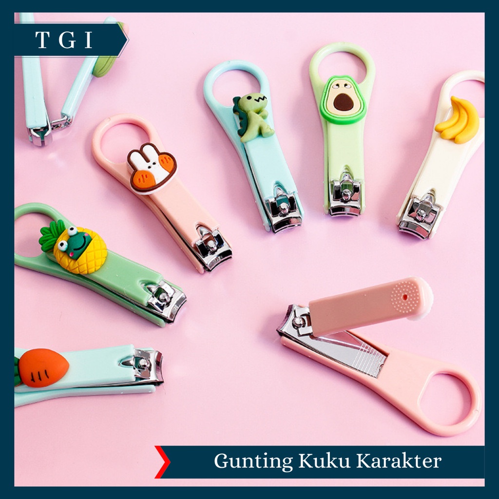 TGI - PEMOTONG KUKU MINI / JEPIT KUKU /GUNTING KUKU MINI KARAKTER LUCU / GUNTING KUKU KARAKTER LUCU / CUTE NAIL CLIPPERS / ALAT POTONG KUKU SOUVENIR MURAH KADO PERNAK PERNIK