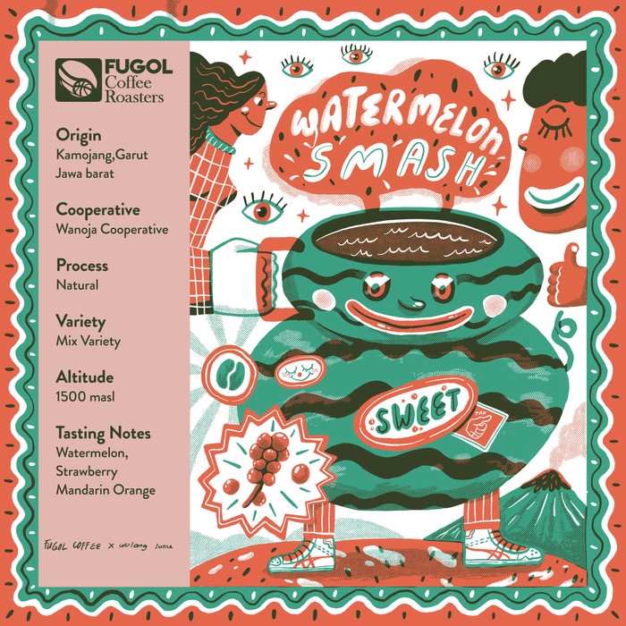 

DISKON - (BISA COD) Kopi Arabika Watermelon Smash! 200 gram Natural ( Biji / Bubuk ) - Biji