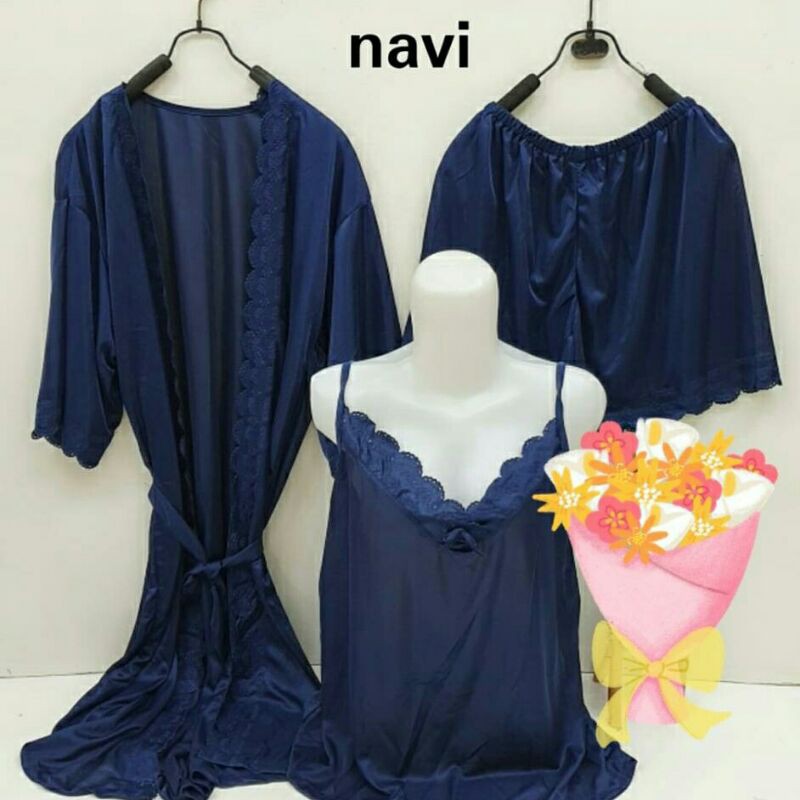 Piyama sexi lingerie 3 in 1 trikot imporr