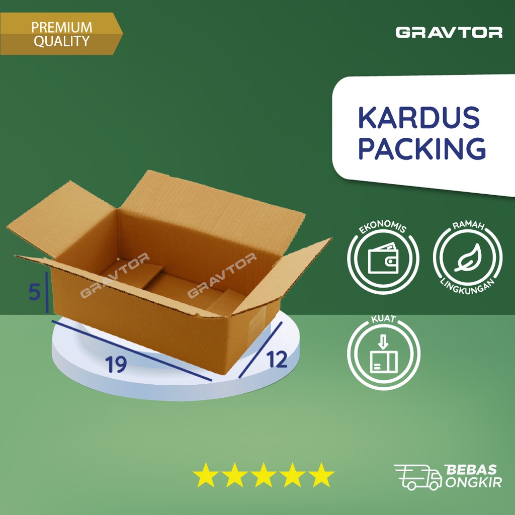 

Kardus Packing 19x12x5 - Karton Box Dus Kecil Polos Murah