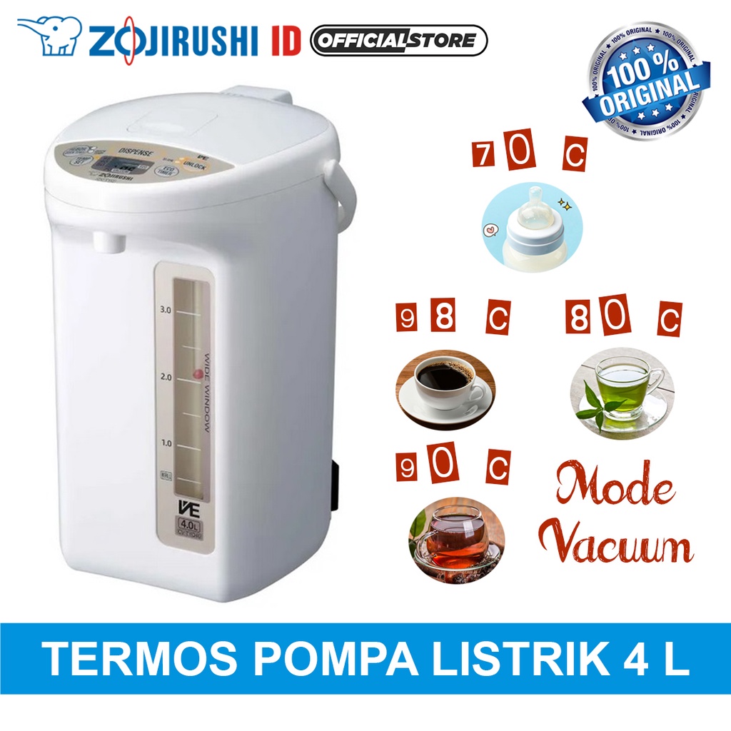 TERMOS POMPA LISTRIK 4L / ELC.AIRPOT CV-TYQ40 WA ZOJIRUSHI