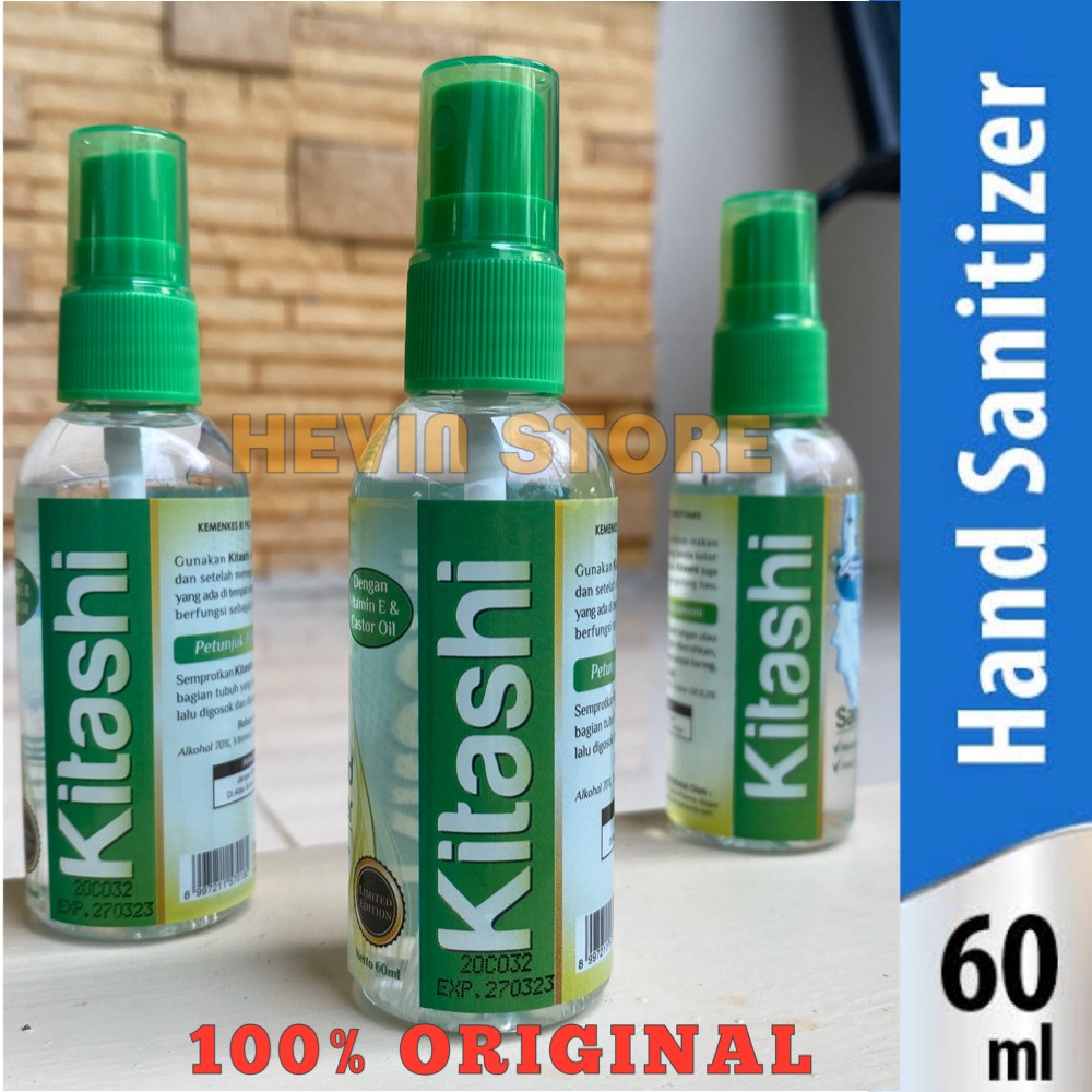 HAND SANITIZER KITASHI 60ML SPRAY TROPICAL OCEAN ORIGINAL