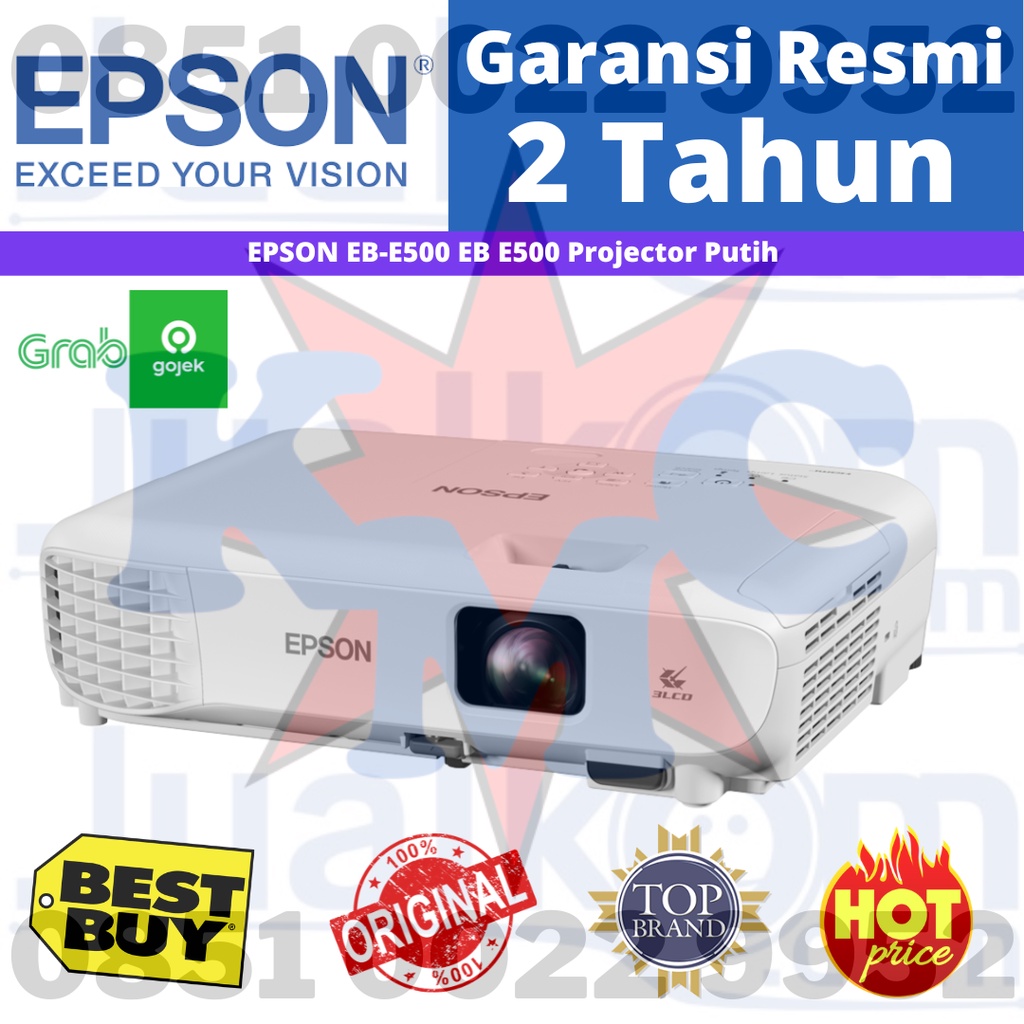 Projector Epson EB E500 XGA 3300 Lumens 3LCD HDMI