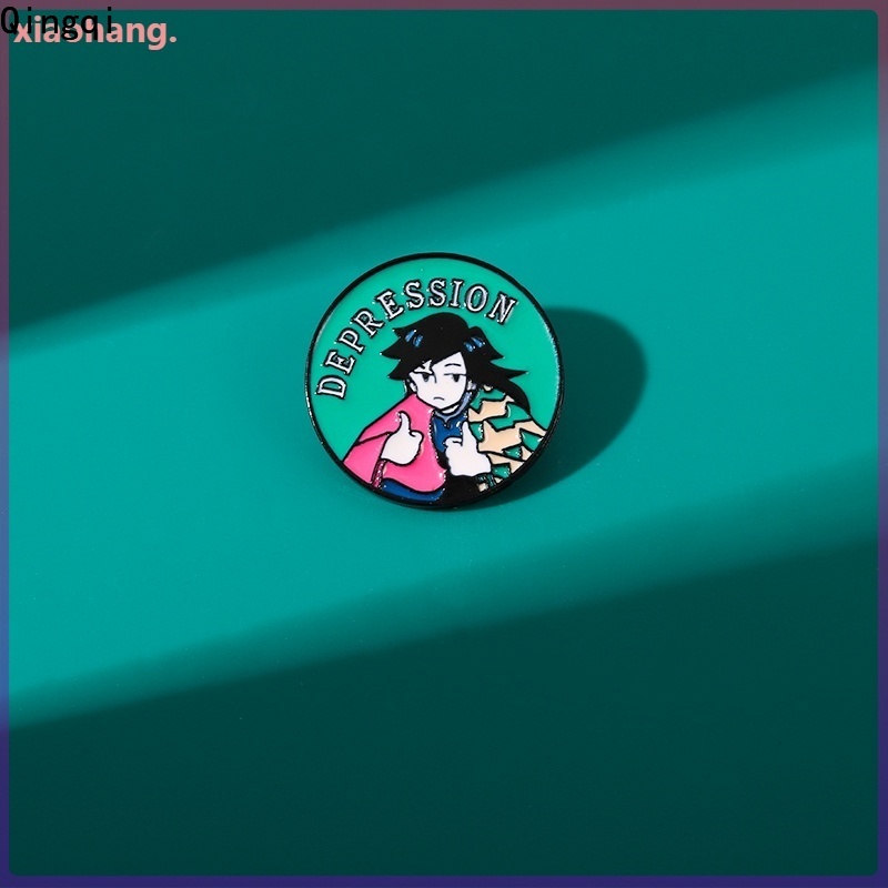 Bros Pin Enamel Desain Karakter Kartun Anime Demon Slayer Kimetsu No Yaiba Untuk Fans