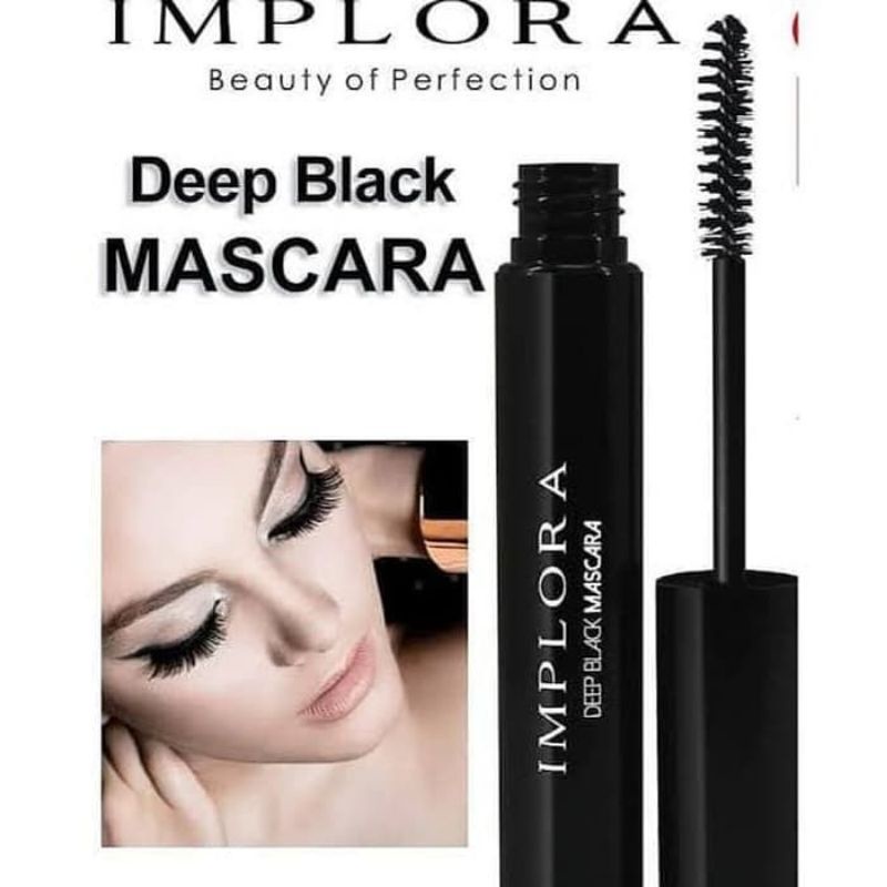 IMPLORA DEEP BLACK MASCARA / MASKARA IMPLORA WATERPROOF/100% Original