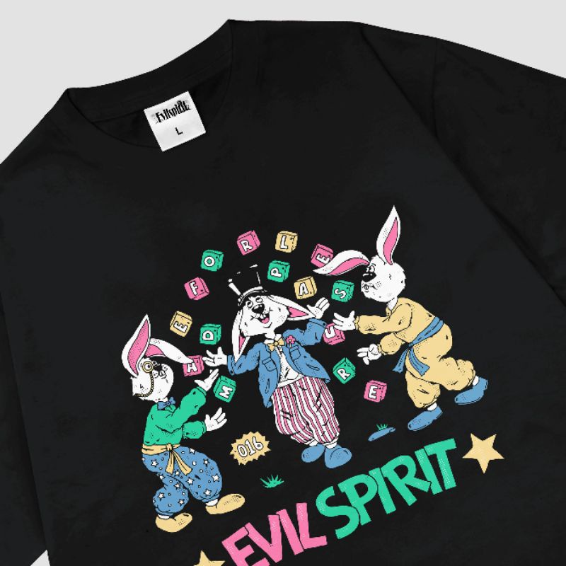 EVILSPIRIT KAOS - BUNNY BLACK UNISEX