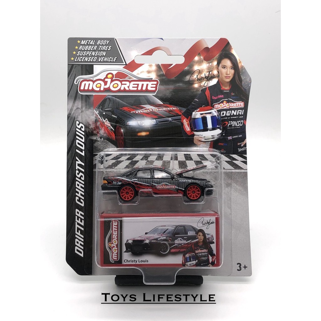 Majorette Diecast - Drifter Christy Louis Skala 1:64 (Velg Merah)