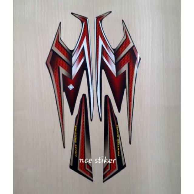 STIKER STRIPING RX KING TAHUN 2004 MERAH
