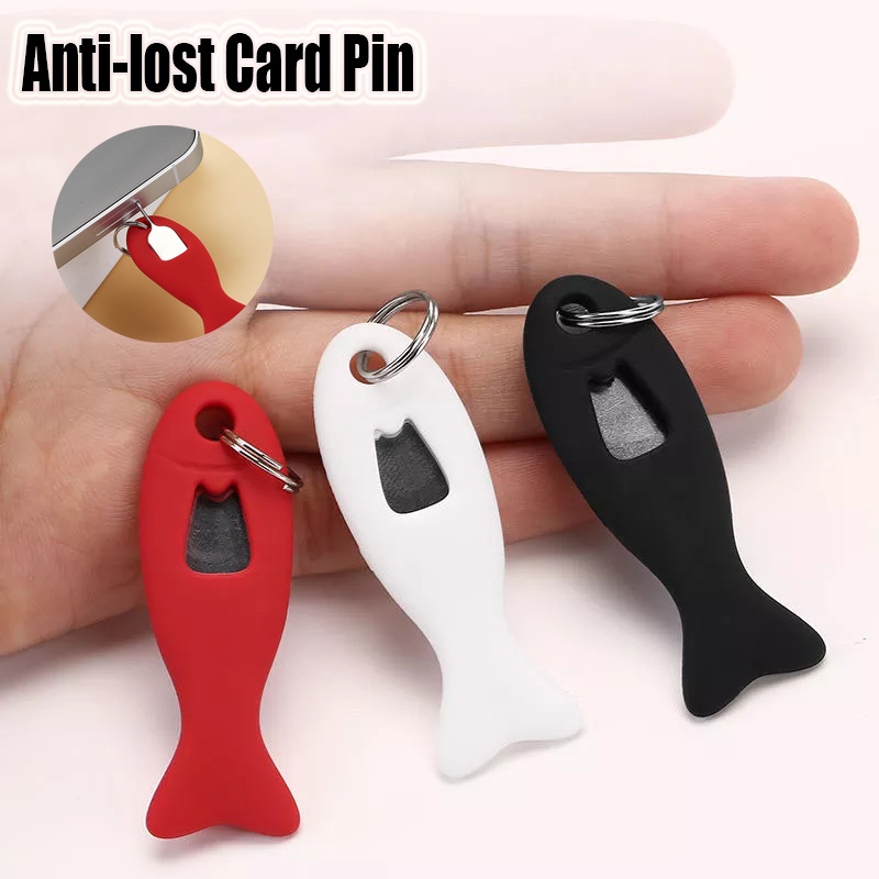 1pc Pin Silikon Anti Hilang Warna Permen Untuk Melepas Sim Card / Gantungan Kunci Universal