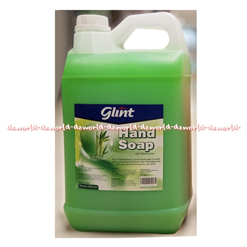 Glint Hand Soap 5L With Moisturizer Bambo Sabun Cair Kemasan Derigent Wangi Bambu Glin