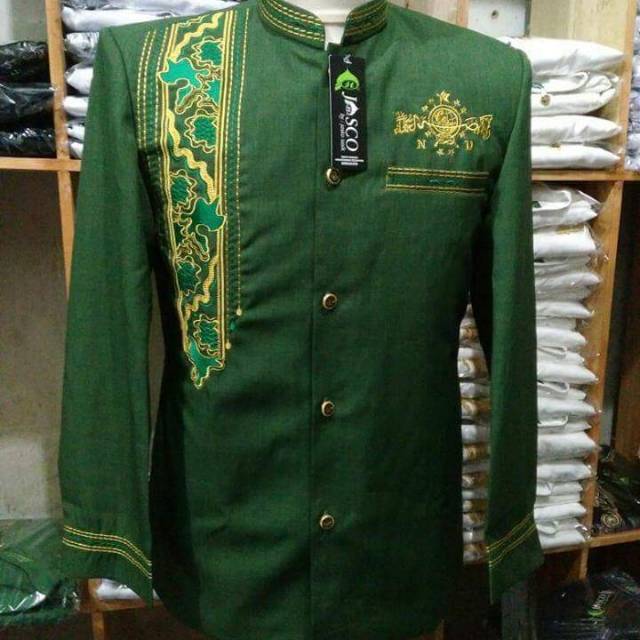 Jasko NU Bordir Batik Surban | Size M, L, XL | Warna Hijau