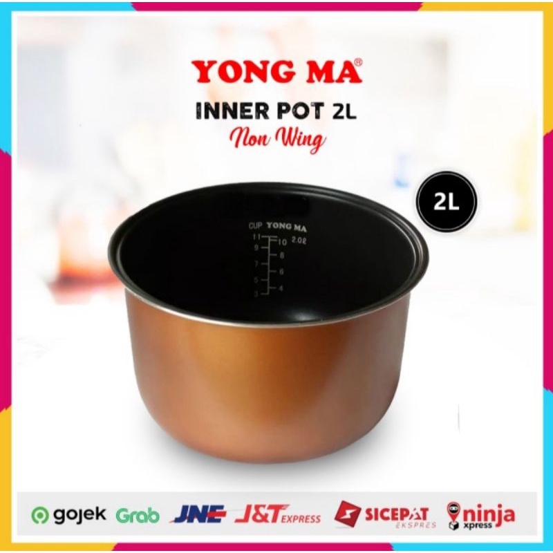 Panci Teflon Magic Com Yong Ma - Gold Iron - Tipe Non Wing - 2L