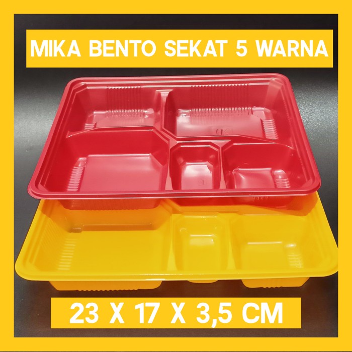 Jual Mika Bento Sekat Warna Teay Bento Sekat Warna Isi Pcs