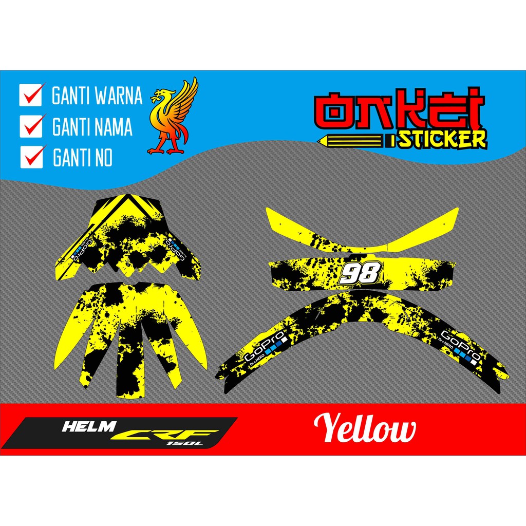 DECAL STICKER HELM CRF 150 SPLES