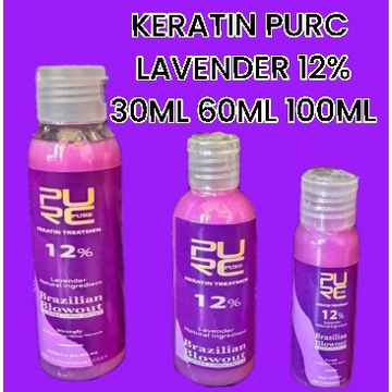 Pelurus Rambut Keratin PURC Lavender 12% Hair Smoothing Treatment Brazilian