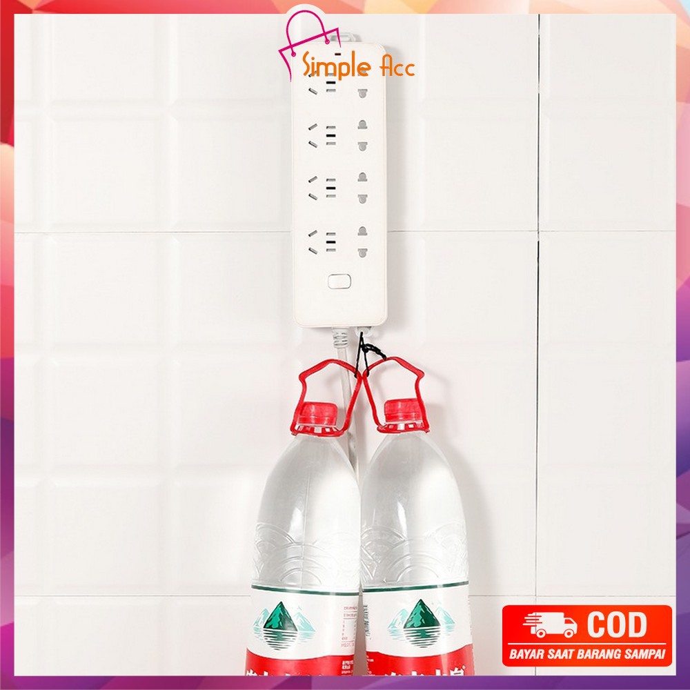 DO-C246 Holder Gantungan Colokan Listrik Double Tape Hook Tempel Meja Dinding Universal