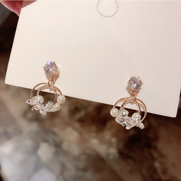 AZ060 Anting mutiara temperamen segar dan serbaguna dari Korea Selatan-5