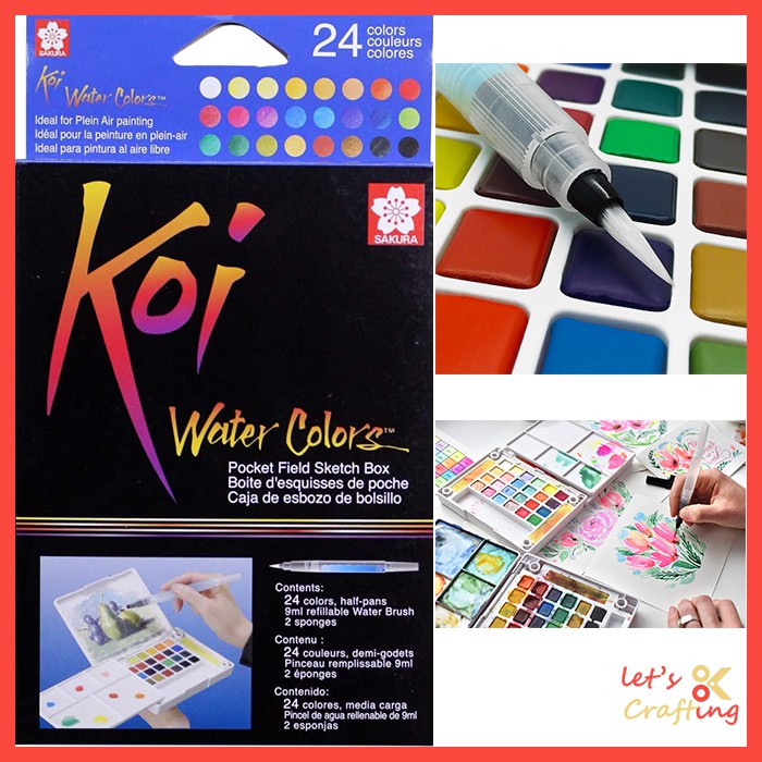 

Cat Air Sakura Koi Watercolor 24 Pocket Field Sketch Box