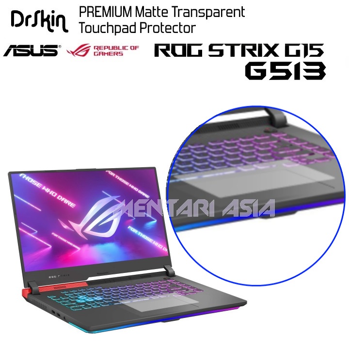 TouchPad Protector ASUS ROG G15 G513 2021 - DrSkin MATTE Translucent