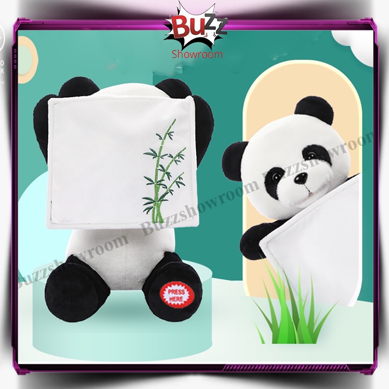 Boneka Panda peek a boo, panda peek a boo, cilukba singing