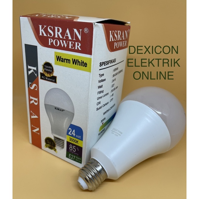 KSRAN WARM WHITE BULB 24 watt/lampu led bedar/bolam led kuning terang/lampu led kuning terang/lampu led murah/jua lampu led/grosir bohlam led/grosir lampu led