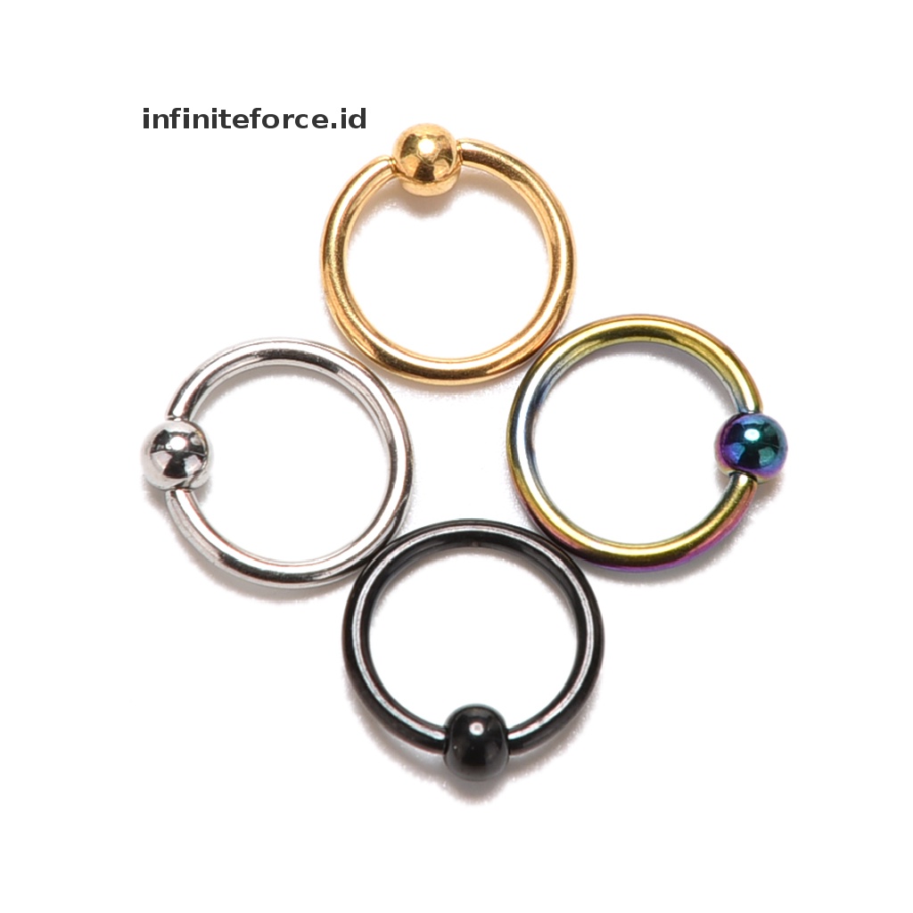 1pc Cincin Tindik Hidung Bibir Telinga Tubuh Model Klip On Untuk Unisex